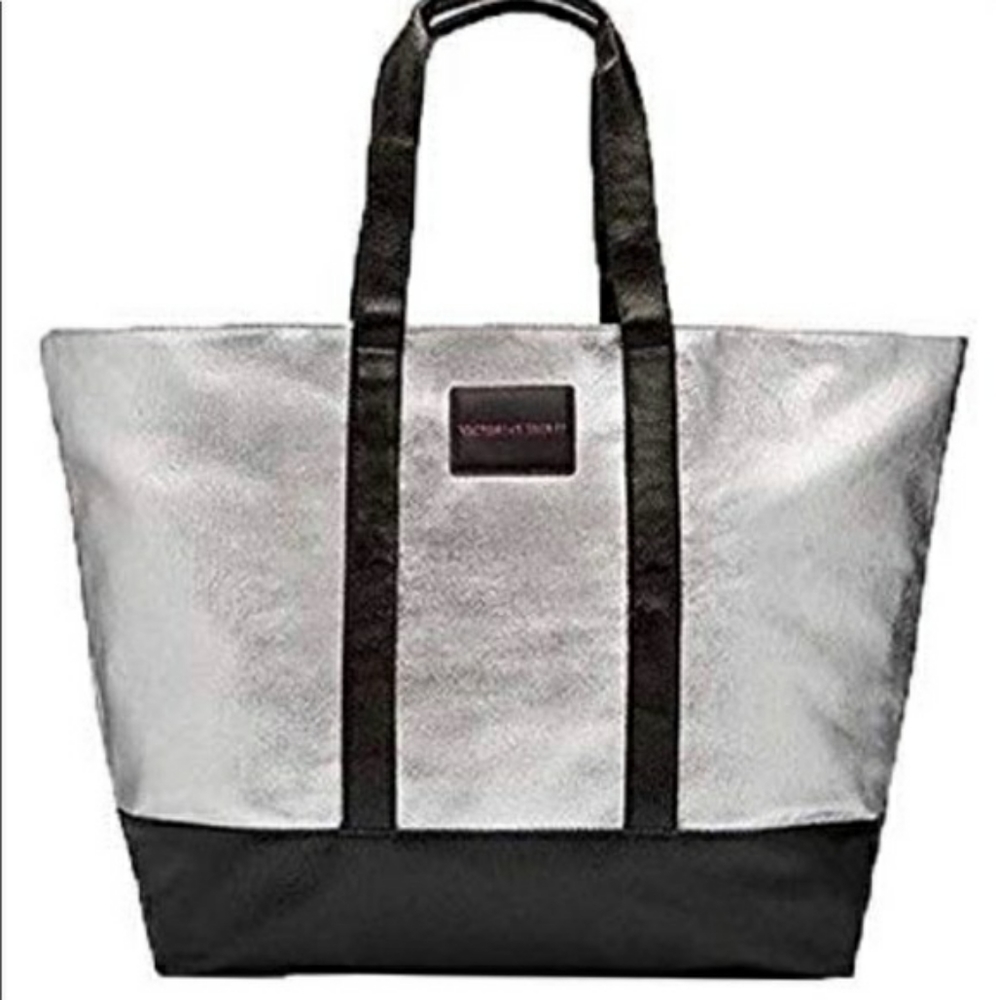 🆕Victoria’s Secret Weekender Tote Bag Reflective Foiled